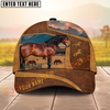 Joycorners Western Ranch Horse Landscape Personalized Name Cap (9 Breeds)