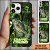 Joycorners Fishing Green Flame Splash Golden Line Personalized Name 3D Phone Case (10 Fish Species)