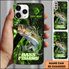 Joycorners Fishing Green Flame Splash Golden Line Personalized Name 3D Phone Case (10 Fish Species)