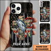 Joycorners Fishing Camo Cross Fishing Lure Art Personalized Name Phone Case (10 Fish Species)