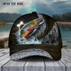 Joycorners Fishing Cross Skinfish Flag Of United States Sport Pattern Personalized Name 3D Cap (11 Breeds)