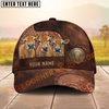 Joycorners Cow Farm Western Tooled Leather Cow Trio Personalized Name Cap (8 Breeds)
