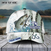 Joycorners Fishing Skinfish Water Sport Pattern Personalized Name 3D Cap (11 Breeds)