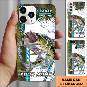 Joycorners Fishing Phone Case Lure Strike Action Sport Style Personalized Name 3D Phone Case (10 Fish Species)