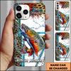 Joycorners Fishing Phone Case Lure Strike Action Sport Style Personalized Name 3D Phone Case (10 Fish Species)