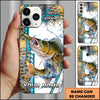Joycorners Fishing Phone Case Lure Strike Action Sport Style Personalized Name 3D Phone Case (10 Fish Species)