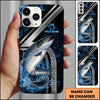 Joycorners Chinook Splash Water Lightning Stripe Dark Blue Art Personalized Name Phone Case