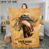Joycorners Rustic Farm Horse Barn Scene Personalized Name 3D Blanket (8 Breeds)