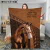 Joycorners Never Walk Alone Western Leather Horse Personalized Name 3D Blanket (8 Breeds)