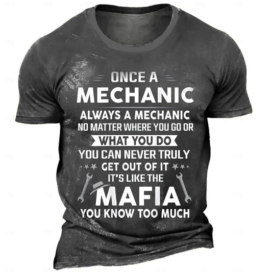 Joycorners Funny Mechanic Shirt Once A Mechanic Always A Mechanic Vintage Black Shirt PT2609
