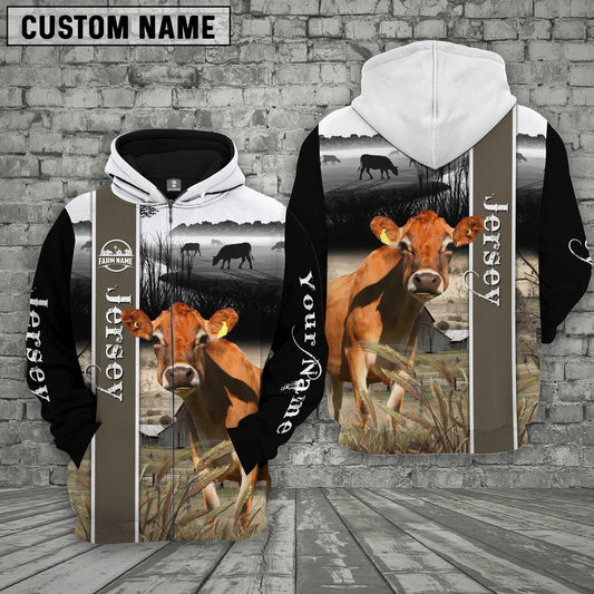 Joycorners Jersey Black and white pattern Personalized 3D Hoodie