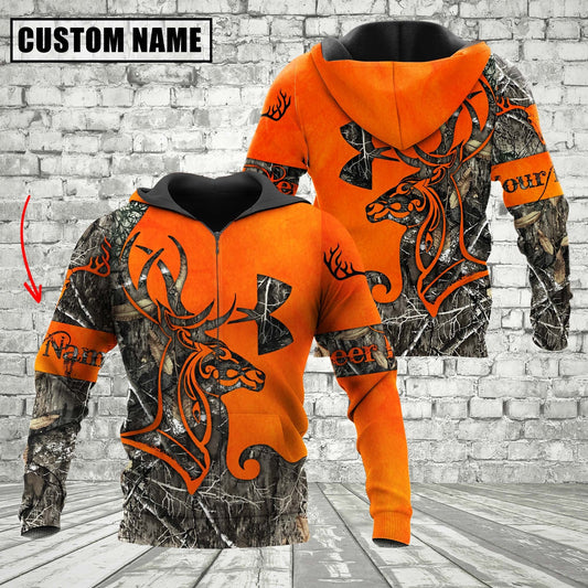 Joycorners Custom Name Orange Deer Hunting Apparels
