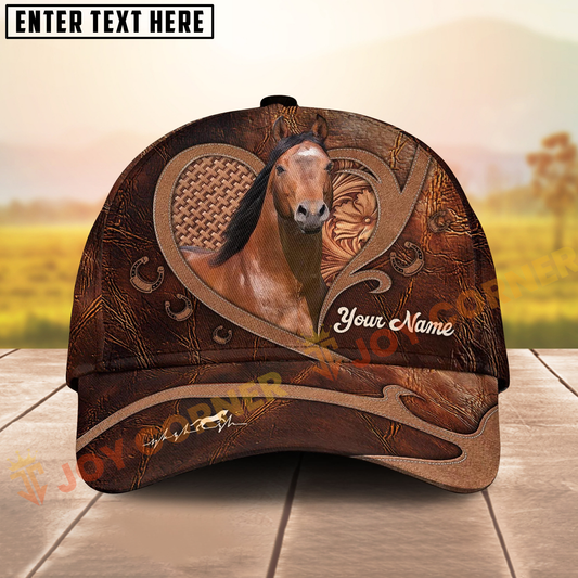 Joycorners Horse Love Bonding Brown Craving Personalized Name Cap (8 Breeds)