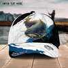Joycorners Fishing Black White Water Flow Pattern Sport Pattern Personalized Name 3D Cap (11 Breeds)