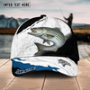 Joycorners Fishing Black White Water Flow Pattern Sport Pattern Personalized Name 3D Cap (11 Breeds)
