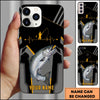 Joycorners Fishing Heartbeat Angler Silhouette Design Personalized Name Phone Case (10 Fish Species)