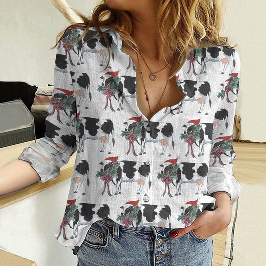 Joycorners Dairy Cow Casual Shirt