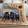 JoyCorners Black Angus On Farm All Printed 3D Blanket