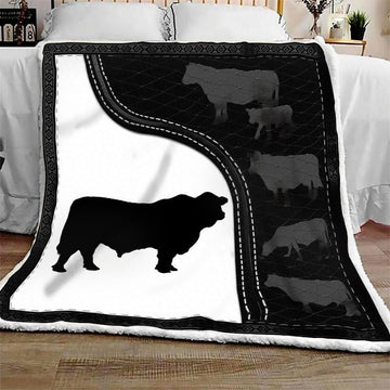 JoyCorners Black Angus Black-White All Printed 3D Blanket