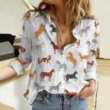 Joycorners I Love Horse 2 All Printed 3D Casual Shirt