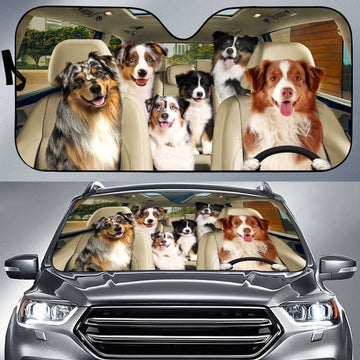 Joycorners AUSTRALIAN SHEPHERD All Over Printed 3D Sun Shade