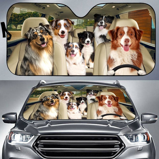 Joycorners AUSTRALIAN SHEPHERD All Over Printed 3D Sun Shade