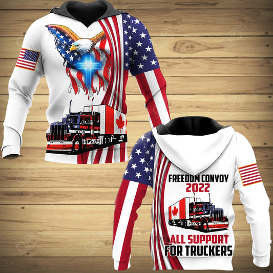 Joy corners Freedom Convoy 2022 All Support For Truckers Hoodie