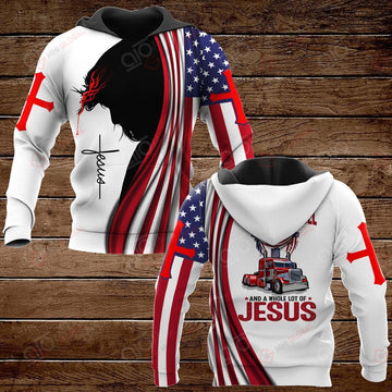Joy corners White Trucker I Run On Caffeine Diesel And A Whole Lot Of Jesus Hoodie