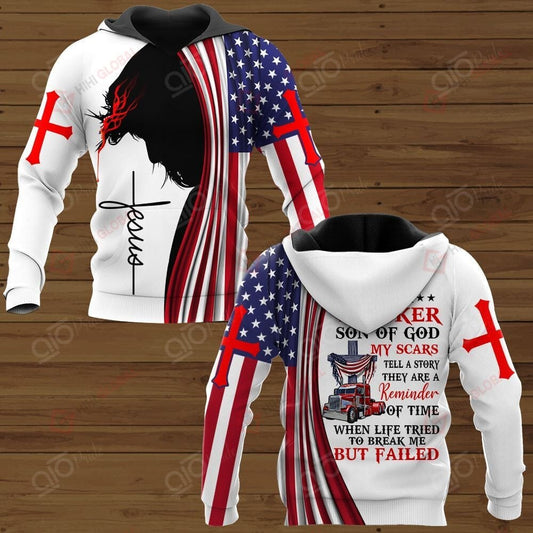 Joy corners I Am A Trucker Son Of God Hoodie