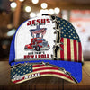 Joy corners Premium Jesus Is My Rock Multicolor Custom Name Trucker Classic Cap