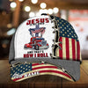 Joy corners Premium Jesus Is My Rock Multicolor Custom Name Trucker Classic Cap