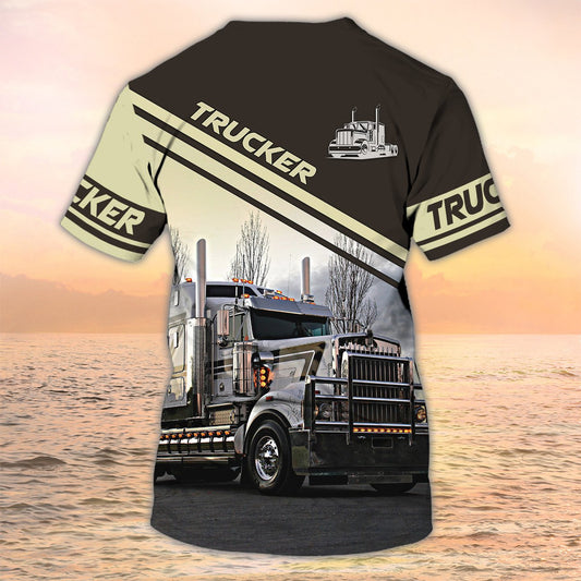 Joy Corners Custom Name Big Truck T Shirts, Truck Driver Custom T shirt 2023