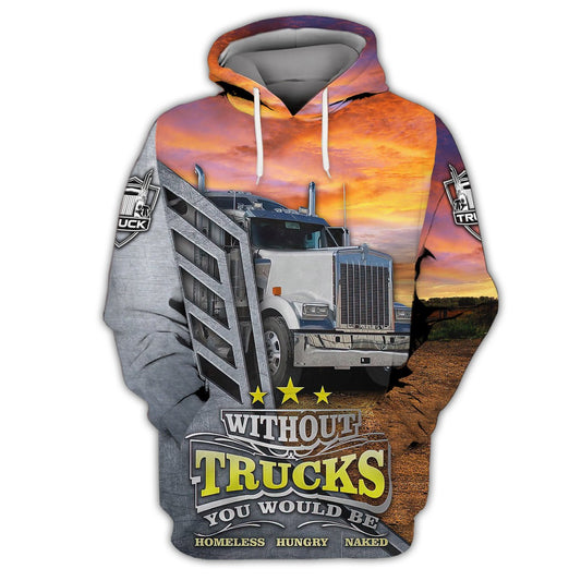 Joycorners Sunset Trucker 3D All Over Printed Hoodie