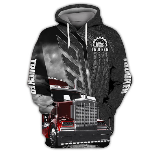 Joycorners Tire Pattern Trucker 3D All Over Printed Hoodie