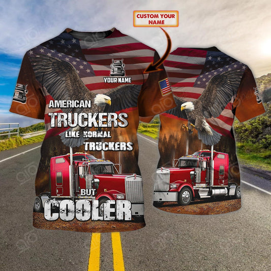 Joy Corners American Truckers - Personalized Name 3D T-shirt 2023