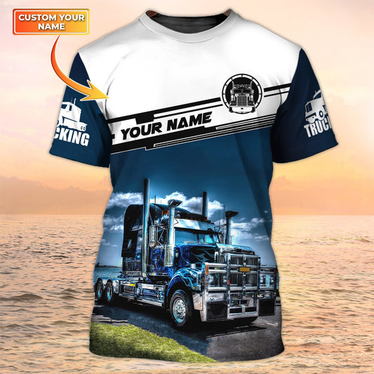 Joy Corners Custom Name Tow Truck Driver Shirts, Big Truck T Shirts, Truck Driver T Shirt 2023