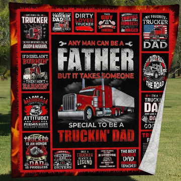 Father Trucker Quilt Blanket