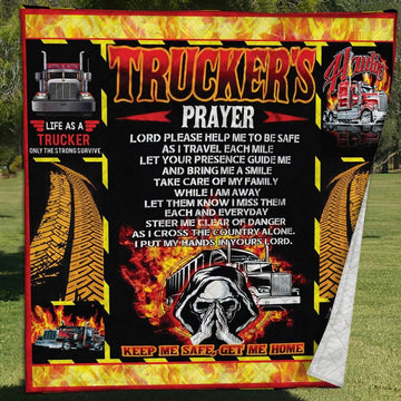 Prayer Trucker Quilt Blanket