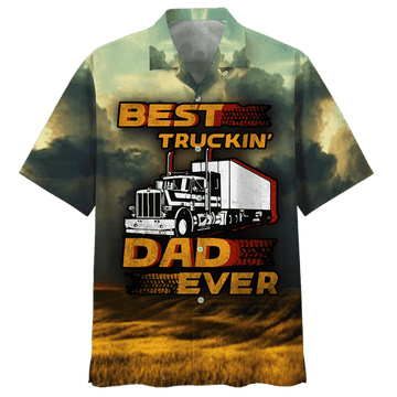 Joy Corners Best Trucking Dad Ever Trucker 3D Hawaiian Shirt