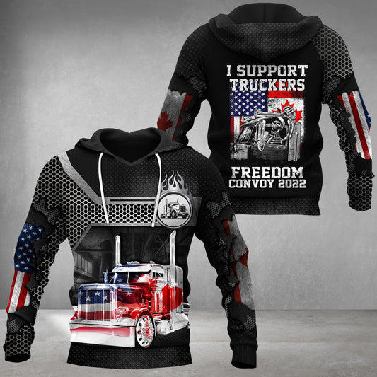 Joycorners Trucker I Support Truckers Freedom Convoy 2022 3D Design All Over Printed