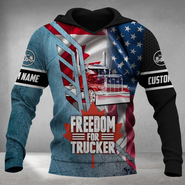 Joycorners Custom Name Trucker Freedom For Trucker 3D Design All Over Printed