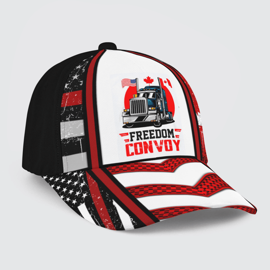 Joycorners Canada Freedom Convoy 2022 Canadian Truckers Support 3D Baseball Cap All Over Printed