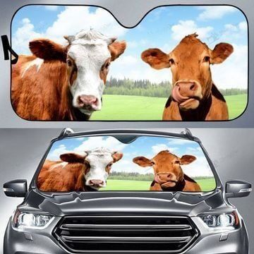 Joycorners Hereford Cattle All Over Printed 3D Sun Shade