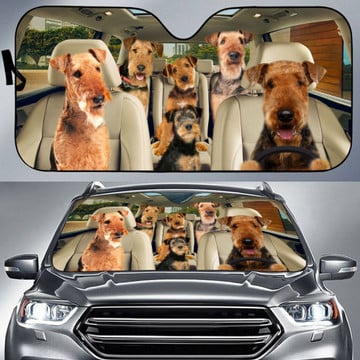 Joycorners AIREDALE TERRIER All Over Printed 3D Sun Shade
