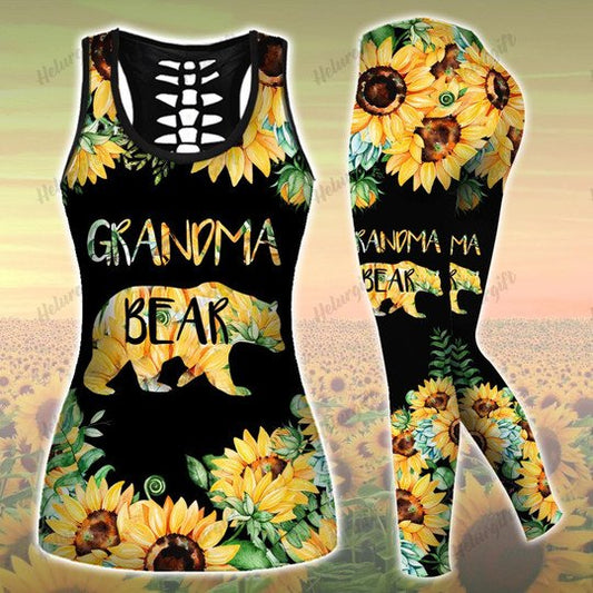 Joycorners Sunflowers Grandma Bear 3D All Over Printed Shirts