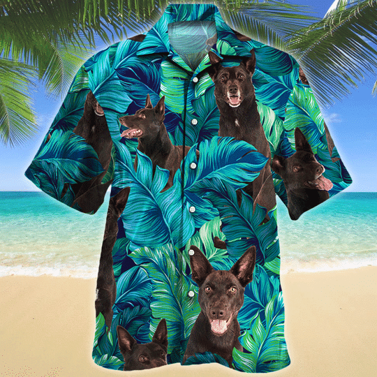 Joycorners Australian Kelpie Dog Lovers Hawaiian Style For Summer All Printed 3D Hawaiian Shirt