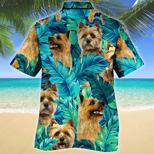 Joycorners Cairn Terrier Dog Lovers Hawaiian Style For Summer All Printed 3D Hawaiian Shirt