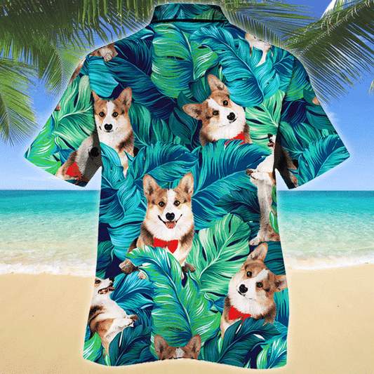 Joycorners Welsh Dog Lovers Hawaiian Style For Summer All Printed 3D Hawaiian Shirt