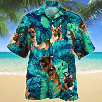 Joycorners German Shepherd Dog Lovers Hawaiian Style For Summer All Printed 3D Hawaiian Shirt