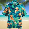 Joycorners Golden Retriever Dog Lovers Hawaiian Style For Summer All Printed 3D Hawaiian Shirt
